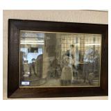 WOOD FRAMED EARLY AMERICAN LITHOGRAPH