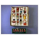 (2) BOXED SETS OF VINTAGE WOODEN ORNAMENTS