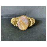 VINTAGE HINGED BANGLE BRACELET WITH POLISHED