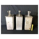 SET OF 3 VINTAGE PORCELAIN SODA FOUNTAIN SYRUP