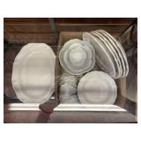 GROUP LOT OF ASSORTED WHITE DINNERWARE; SOME