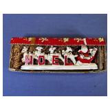 VINTAGE CERAMIC 'NOEL' CANDLE HOLDER FIGURE