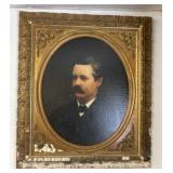 EARLY PAINTING OF MAN, THE NAME 'JOHN D. NICHOLS'