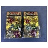 (2 PKGS -12 PCS) VINTAGE SANTA LAND DECORATIONS,