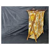 VINTAGE FOLDING FABRIC SEWING CADDY/TOTE