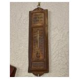 VINTAGE METAL ADVERTISING THERMOMETER