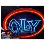 'OLY' OLYMPIAN BEER NEON SIGN