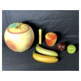 GROUP: 1 CERAMIC APPLE COOKIE JAR, 1 SMALL