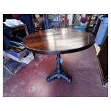 VINTAGE METAL BASE PUB TABLE