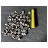 (100+ PCS) METAL BUTTONS W/ IMAGES OF STARS,