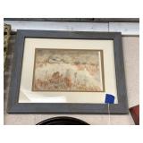 FRAMED & MATTED WATERCOLOR PAINTING, SIGNED
