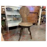 PRIMITIVE STYLE FOLK ART SPINNING CHAIR