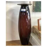 VERY LARGE HANDMADE BLENKO PURPLE GLASS VASE,