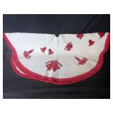 HANDBEADED FELT CHRISTMAS TREE SKIRT