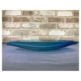 MID CENTURY RARE TURQUOISE BLENKO SHEARED BOWL