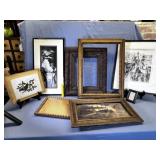 BOX LOT: 8 PCS ASSORTED FRAMES SOME WITH