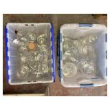 (2 PCS) PLASTIC STORAGE TOTES WITH LARGE SELECTION