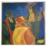 LARGE ART PIECE IN THE STYLE OF GERMAN