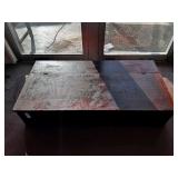 WOOD PRIMITIVE UNDERBED BEDDING BOX WITH