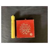 TOWLE STERLING MEDALLION ORNAMENT, 1974 WITH BOX