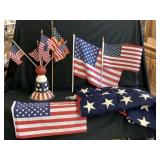 BOX LOT: AMERICAN FLAGS - 1 LARGE WITH 48 STARS,