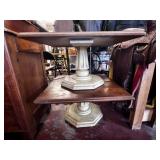 (2X) SQUARE OCCASIONAL TABLES WITH PEDESTAL