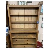 VINTAGE STEP BACK 6-TIER OPEN KITCHEN CABINET