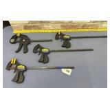 (4 PCS) BAR CLAMPS QUICK GRIP - 1- 6', 3- 12'
