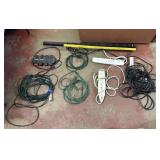 TUB LOT: ASSORTED EXTENSION CORDS & POWER