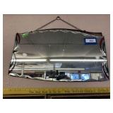 VINTAGE BEVELED EDGE WALL MIRROR W/ COLOR
