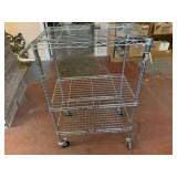 3-TIER METRO-STYLE ROLLING WIRE CART