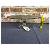 CUT CRYSTAL CAKE PLATE ON PEDESTAL