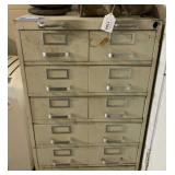 ROLLING METAL FILING CABINET W/ TOOLS