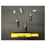 (4 PCS) VINTAGE PENDANTS - 2 MARKED TOURMALINE