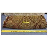 LARGE PIECE OF BURGUNDY & GOLD FABRIC