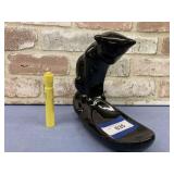 ART DECO HAEGER LIKE POTTERY BLACK CAT FISH