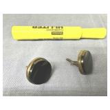 PAIR OF VINTAGE STERLING CUFFLINKS WITH BLACK