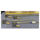(4 PCS) BAR CLAMPS - 1 PITTSBURGH 18', 3- 24'