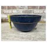 STONEWARE BOWL 10' BLUE SALT GLAZED POTTERY