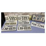 BOX LOT: 8 TEXAS LICENSE PLATES - 1- 1957 FARM