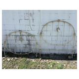 ANTIQUE IRON HEADBOARD & FOOTBOARD