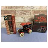 TEXACO FORD DELIVERY CAR & WAYNE GAS PUMP