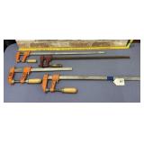 (4 PCS) BAR CLAMPS - 1 JORGENSEN 12' & 3- 24' -