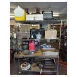 4-TIER METRO-STYLE WIRE ROLLING RACK