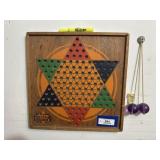 (2 PCS) VINTAGE WOODDEN CHINESE CHECKERS