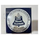 ENAMEL SIGN 'BELL SYSTEM'; 8' X 8'