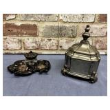 BOX LOT: ANTIQUE FRENCH STYLE SILVER PLATED