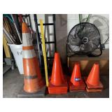 (13 PCS) ASSORTED PYLON TRAFFIC CONES
