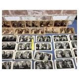 2 SETS OF ANTIQUE STORY STEREOGRAPHS; ONE