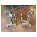 VINTAGE FIREPLACE ANDIRONS
